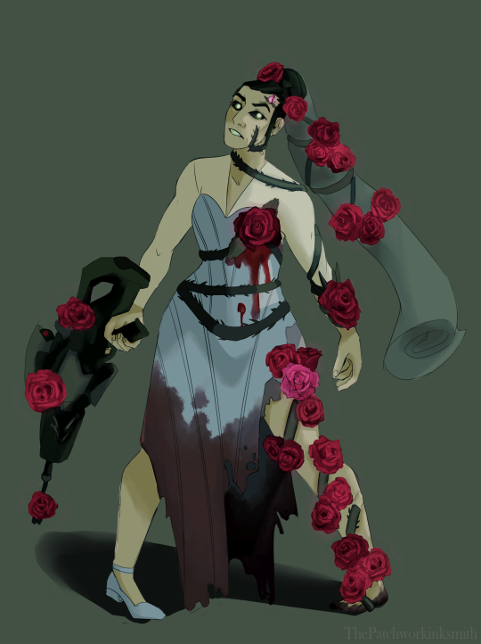 Widowmaker as the Rose Bride by @undergroundarchive