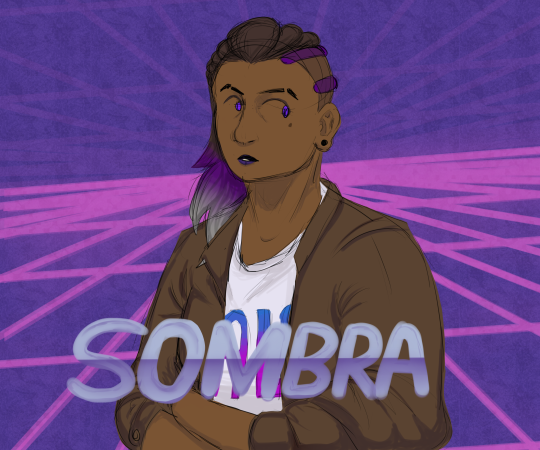 Sombra as Hackerman from Kung Fury by @robot-singularity
